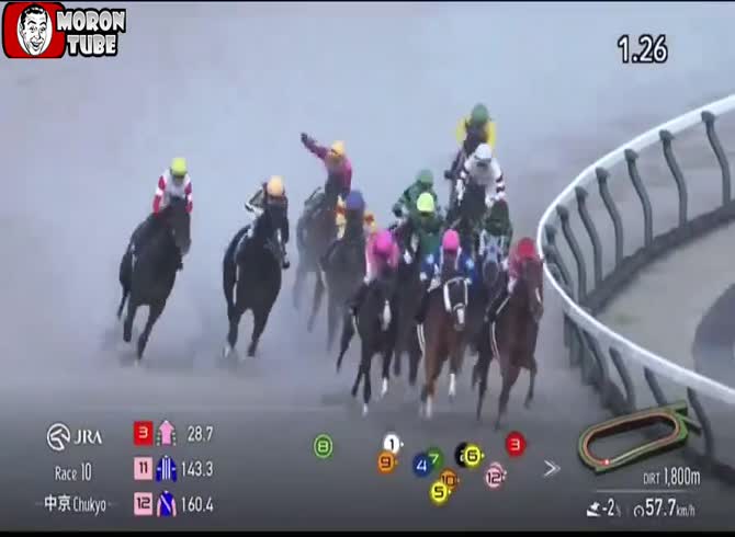Video :Another horse steps on a jockey who has fallen